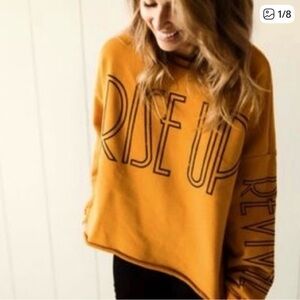 Lauren Daigle Mustard Colored  'Rise Up' Sweatshirt